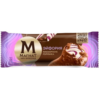 Мороженое Магнат Маскарпоне голубика, 70г