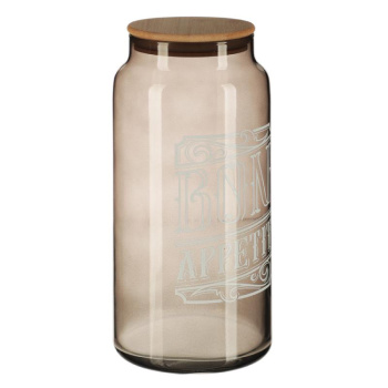 Банка для сыпучих продуктов с деревян крышкой HEREVIN Бон Аппетит