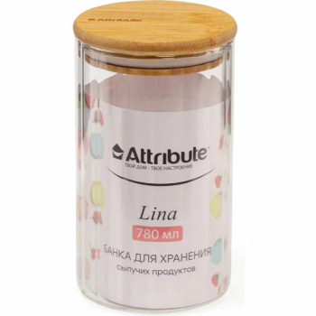Банка из боросиликатного стекла для хранения сыпучих продуктов LINA , 780мл 