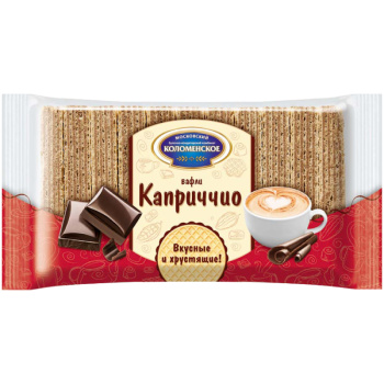Вафли Коломенское Каприччио с шоколадной начинкой, 220г