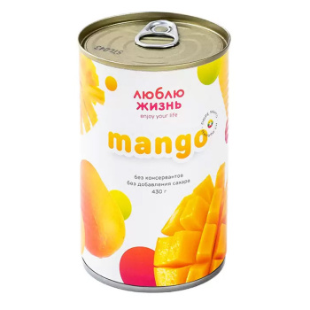 Пюре из Манго Люблю жизнь из Мьянмы, 430г