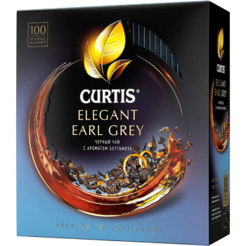 Чай черный Curtis Elegant Earl Grey в пакетиках, 100х1.7г