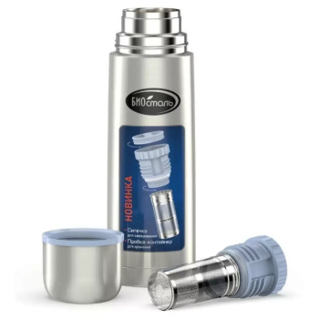 Термос нерж 0,75л узкое горло пробка с ситечком NB-750Z