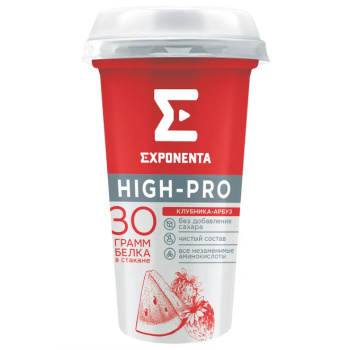 Напиток Exponenta High-Pro кисломолочный клубника арбуз 250г БЗМЖ