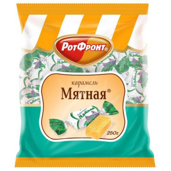 Леденцовая карамель мятная, Рот Фронт, 250г