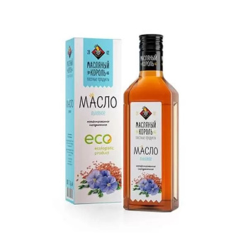 Масло льняное Масляный Король нерафинированное, 100мл