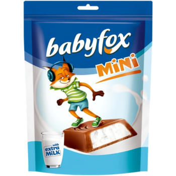 Конфеты BabyFox mini с молочной начинкой, 120г