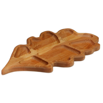 Менажница авторская Дубовый лист береза, пропитана минеральным маслом 