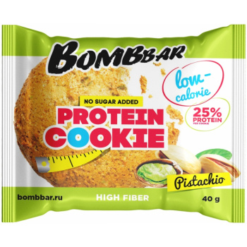Печенье протеиновое Bombbar неглазированное Фисташка, 40г