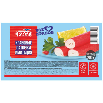 Крабовые палочки Душа океана замороженные VICI, 200г