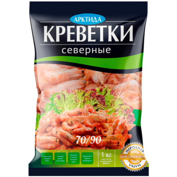 Креветки Арктида 70 90, 1000г 