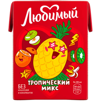 Напиток Любимый, тропический микс, 0,2л