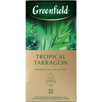 Чай зеленый Greenfield Tropical Tarragon в пакетиках, 25х1.5г