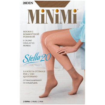 Носки Minimi Stella, 20 den, цвет Caramello, 2 пары