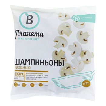 Шампиньоны резаные Планета Витаминов Едим Дома, 400г