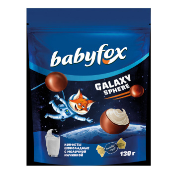 Конфеты Babyfox Яшкино с молочной начинкой, 130г