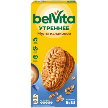 Печенье BelVita утреннее, мультизлаковое, 225г