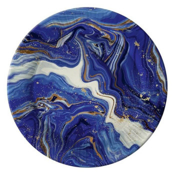 Набор бумажных тарелок Смола синяя, 6 шт, d 230 мм