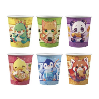 Набор бумажных стаканов Белый мрамор, 6 шт x 250 мл