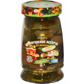 Грибы Экопродукт ассорти солёные, 340г