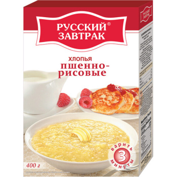 Хлопья Пшенно-Рисовые Националь 400г Русский Завтрак