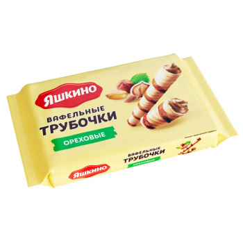 Трубочки вафельные Яшкино 190г Ореховые