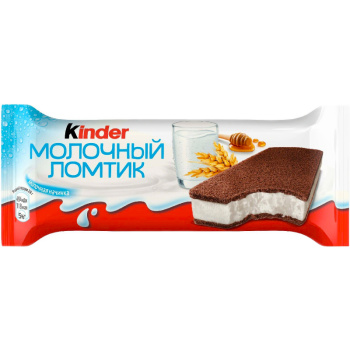 Пирожное Kinder молочный ломтик молоко и мёд, 28г