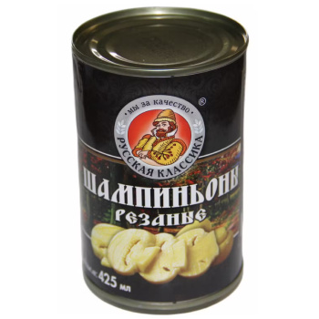 Шампиньоны Русская классика резаные, 425мл