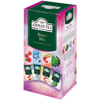 Чай Ahmad Tea ассорти, ягодный микс, 4 вкуса, 24 пакетика