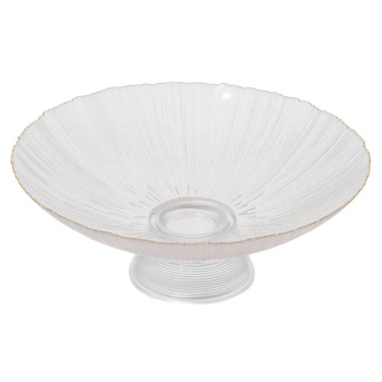 Ваза для фруктов Фейерверк, прозрачная, 33х33х13,5 см