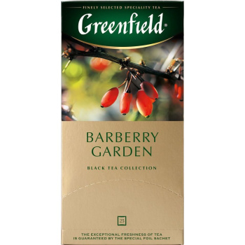 Чай черный Greenfield Barberry Garden, гибискус барбарис василек, 25пак