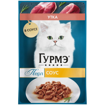 Корм влажный Гурмэ Перл для кошек Утка в соусе, 75г
