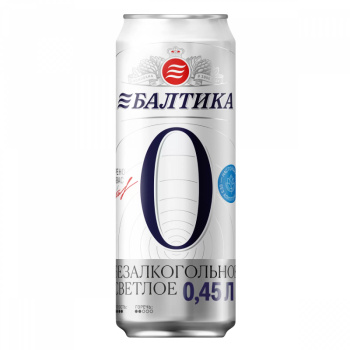 Пиво безалкогольное Балтика №0, 0,45л 