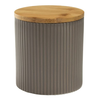 Банка для сыпучих продуктов Дымка, цвет серый, 12х13 см