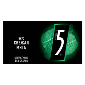 Жевательная резинка Five Свежая мята без сахара, 15,6г