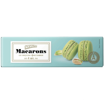 Пирожное Акульчев, Macarons миндальное со вкусом фисташки, 48г