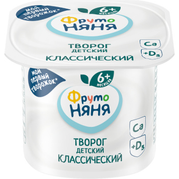 Биотворог ФрутоНяня для детского питания 5% БЗМЖ, 100г