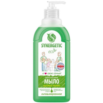 Мыло жидкое Synergetic 0,5л Луговые травы Биоразлагаемые
