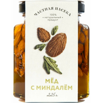 Мёд Частная пасека с миндалем, 225г