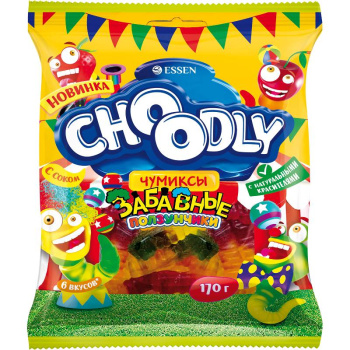 Мармелад жевательный Choodly, забавные ползунчики, 170г