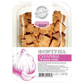 Сухарики Фортуна чеснок, 100г