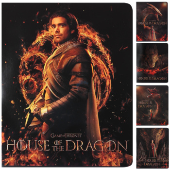 Тетрадь А5 в клетку на скобе Hatber Дом дракона 48 листов