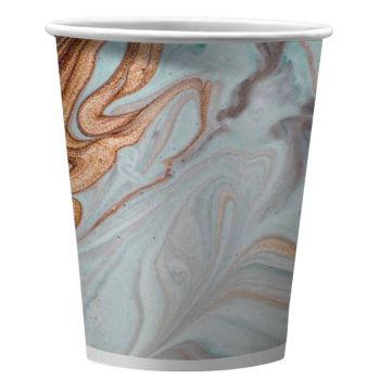 Набор бумажных стаканов Смола серая, 6 шт x 250 мл