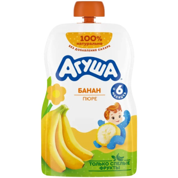 Пюре фруктовое Агуша Банан, 90 г