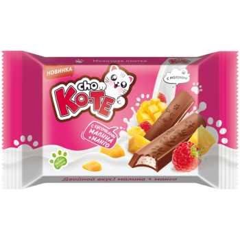 Молочная плитка Cho Ko-Te Малина-Манго, 43г