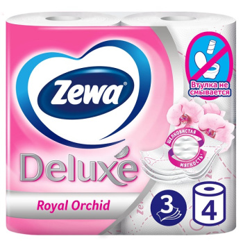 Туалетная_бумага_Zewa_Deluxe_3сл_4шт_Орхидея