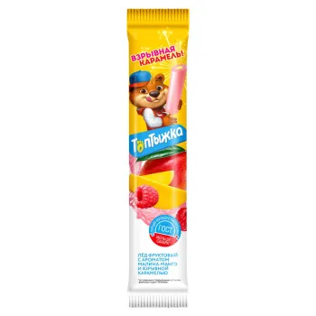 Фруктовый лед Топтыжка малина, манго, карамель СЗМЖ, 50г