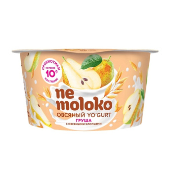 Продукт овсяный Nemoloko с грушей и овсяными хлопьями, 130г