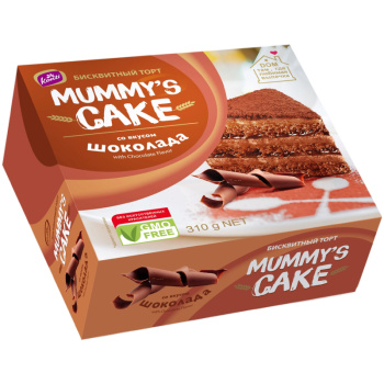 Торт бисквитный Konti Mummy's cake со вкусом шоколада, 310г