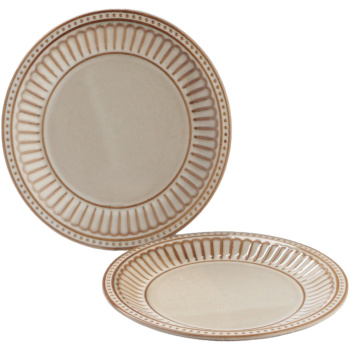 Набор тарелок Доляна «Винтаж» 20см бежевый цвет, 2шт
